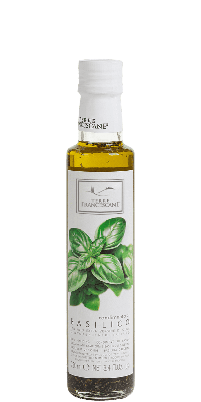 Basilikum-Würzöl auf Basis von Olivenöl Extra Vergine - Terre Francescane - 0,25 L