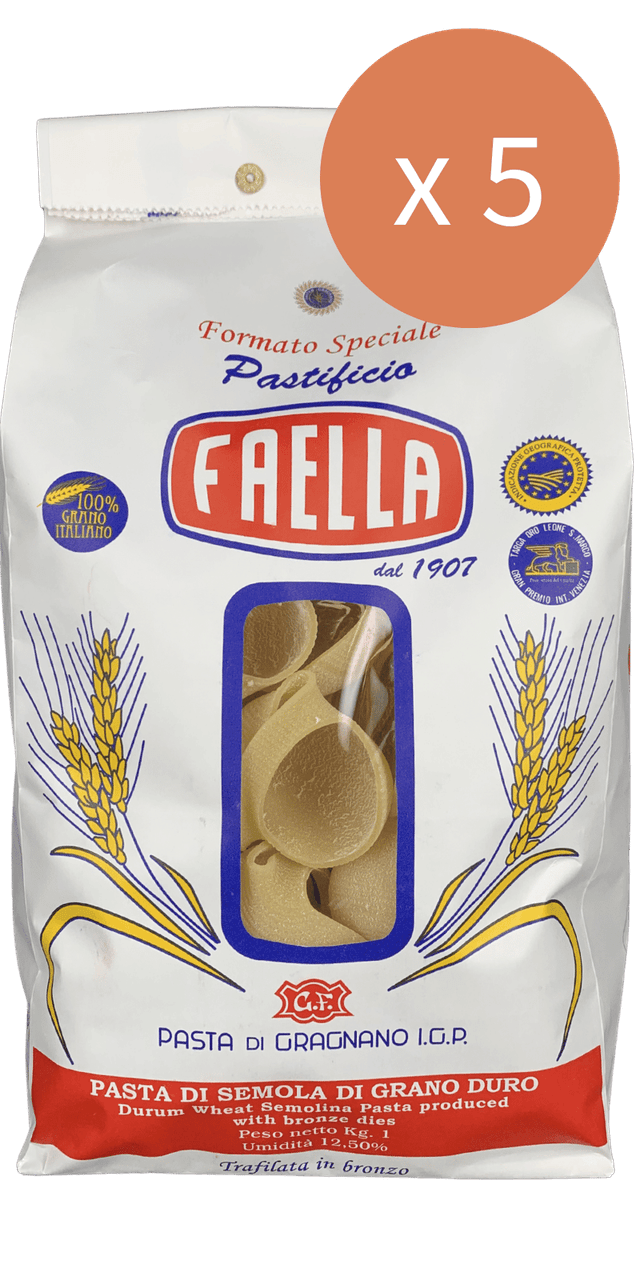 Lumaconi Sparpaket 5 x 1kg - Pastificio Faella Pasta di Gragnano IGP - 5 kg