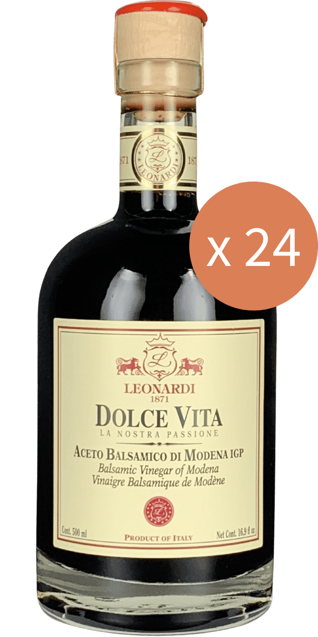 24er Sparpaket - Acetaia Leonardi Dolce Vita Aceto Balsamico di Modena IGP 500ml - 12 L