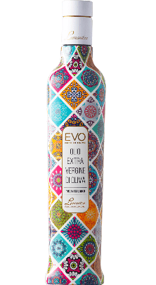 Olio Extra Vergine di Oliva Fruttato Medio Flasche Motiv Scacchi Lamantea 500ml - 0,5 L