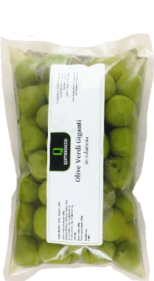 Grüne Riesen-Oliven in Salzlake 500g (Vakuumbeutel) - Quattrociocchi - 500 g