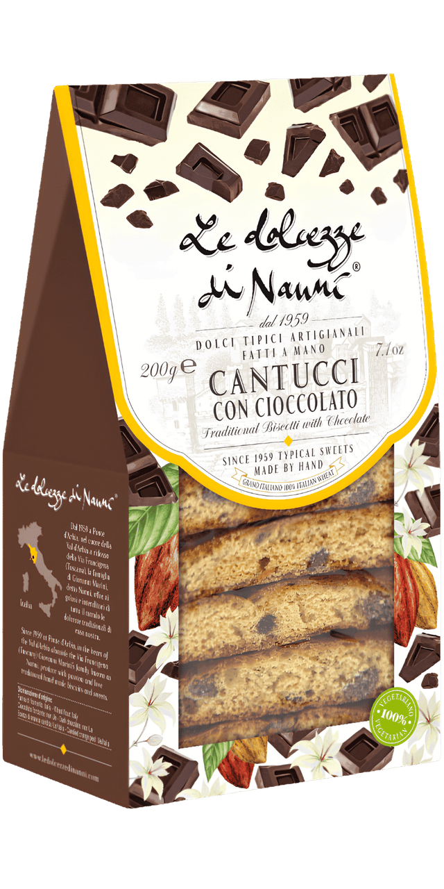 Cantucci Lunghi con Cioccolato 200g - Le Dolcezze di Nanni - 200 g / Ohne Jahrgang