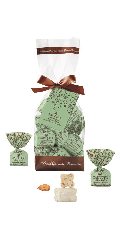 Tartufi dolci mandorle e ciocc. bianco 200g - Antica Torroneria Piemontese - 200 g