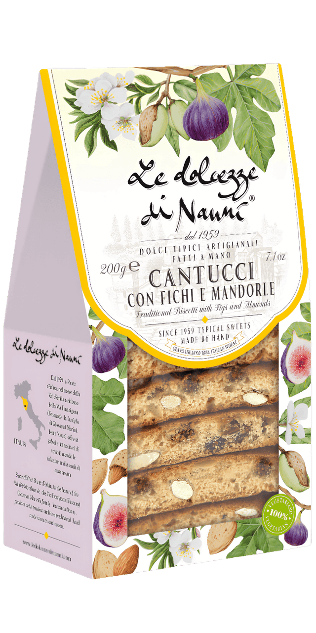 Cantucci Lunghi Fichi e Mandorle 200g - Le Dolcezze di Nanni - 200 g