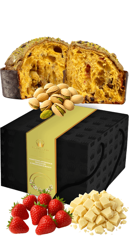 Panettone Pistazien und Erdbeeren Calciano 1kg - 1 kg