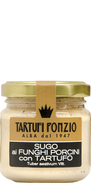Soße mit Steinpilzen und Trüffel Tartufi Ponzio Alba - 90 g Soße mit Steinpilzen und Trüffel Tartufi Ponzio Alba - 90 g
