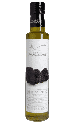 Würzöl mit schwarzem Trüffel auf Basis von Olivenöl Extra Vergine - Terre Francescane - 0,25 L Würzöl mit schwarzem Trüffel auf Basis von Olivenöl Extra Vergine - Terre Francescane - 0,25 L