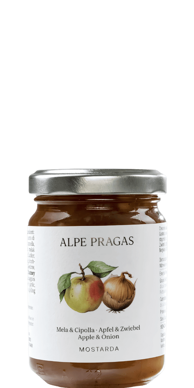 Apfel und Zwiebel Mostarda Alpe Pragas 160g - 160 g Apfel und Zwiebel Mostarda Alpe Pragas 160g - 160 g