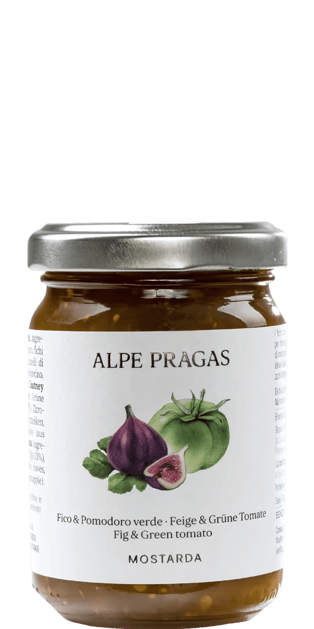 Feigen und grüne Tomaten Mostarda Alpe Pragas 160g - 160 g Feigen und grüne Tomaten Mostarda Alpe Pragas 160g - 160 g