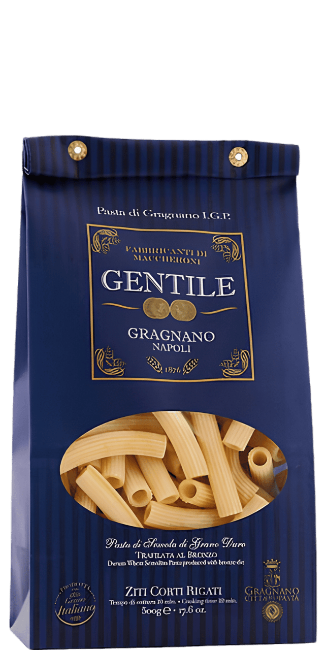 Pastificio Gentile Pasta di Gragnano IGP Ziti Corti Rigati 500g - 500 g Pastificio Gentile Pasta di Gragnano IGP Ziti Corti Rigati 500g - 500 g