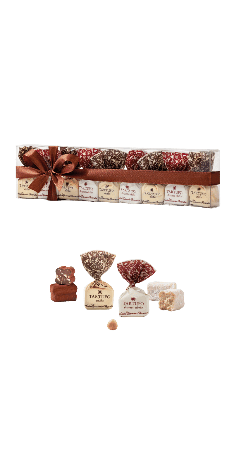Antica Torroneria Tartufi Dolci Bianchi e Neri 125g