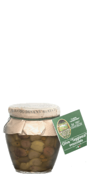 Olive Taggiasca snocciolate/entkernt in olio extra vergine di oliva Frantoio di Sant'Agata 480g