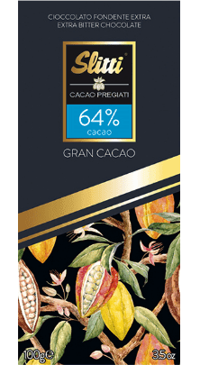 Slitti Gran Cacao 64% Kakao Edelbitter Schokoladentafel