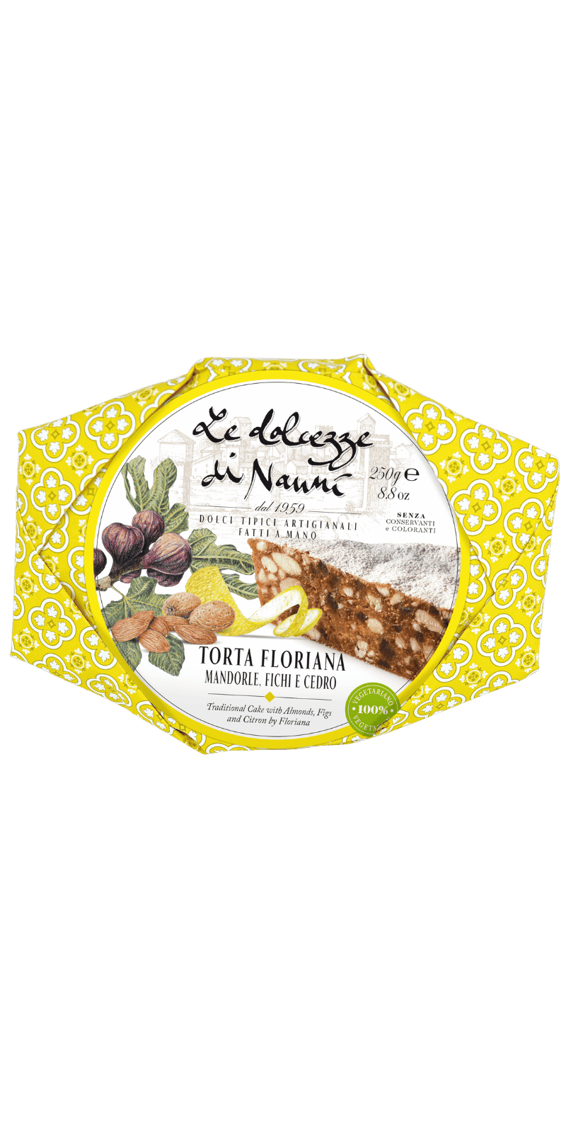 Torta Floriana Mandorli, Fichi e Cedro 250g - Le Dolcezze di Nanni