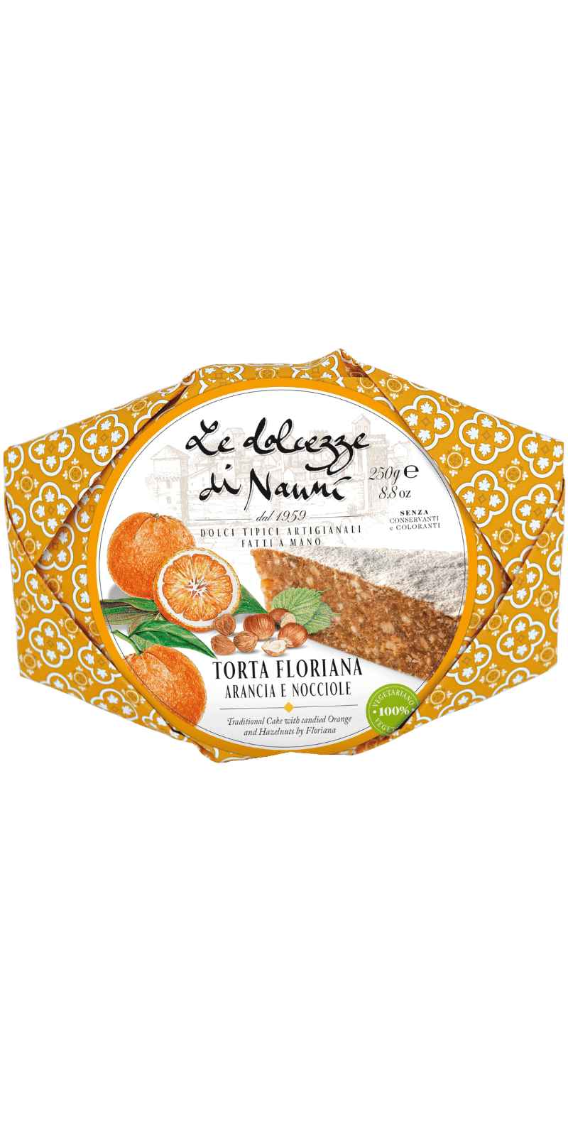 Torta Floriana Arancia e Nocciole 250g - Le Dolcezze di Nanni
