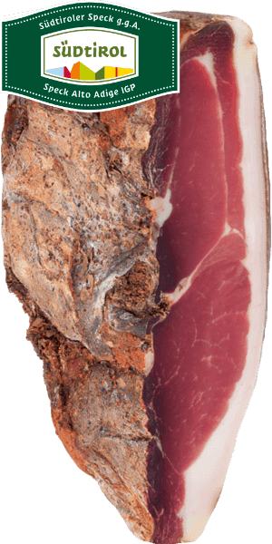Original Südtiroler Speck - Südtiroler Schinkenspeck Metzgerei Meranese Halbe Hamme 1950g