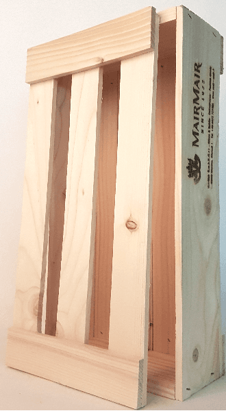 Holzkiste für 2 Weine/Flaschen - Geschenkkiste