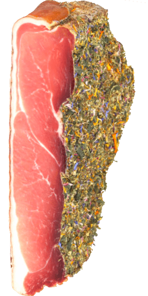 Speck alle Erbe mezza baffa Macelleria Rinner circa 1950g