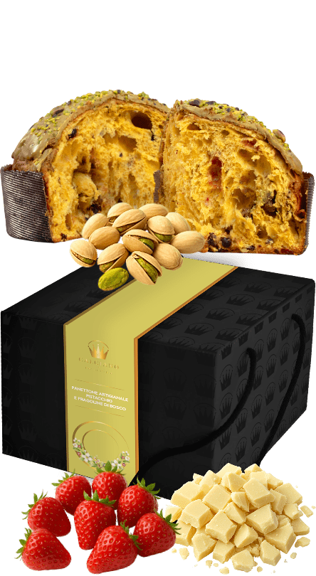 Panettone Pistazien und Erdbeeren Calciano 1kg