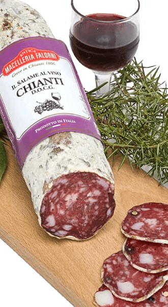 Salame al vino Chianti DOCG Macelleria Falorni - Salami mit Chianti Wein DOCG