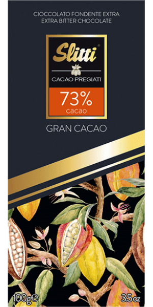 Gran Cacao 73% Cacao Cioccolato Fontente Extra Tavoletta Slitti