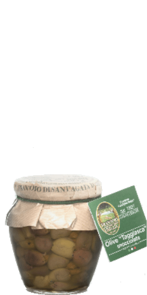 Olive Taggiasca snocciolate/entkernt in olio extra vergine di oliva Frantoio di Sant'Agata 480g