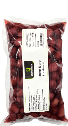 Olive nere in salamoia 500g (busta) - Quattrociocchi