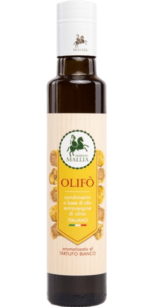 Olifò Olio di Oliva Extravergine aromatizzato al Tartufo Bianco Ofeificio Mallia