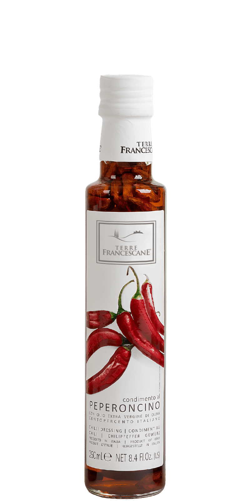 Chili-Würzöl auf Basis von Olivenöl Extra Vergine - Terre Francescane