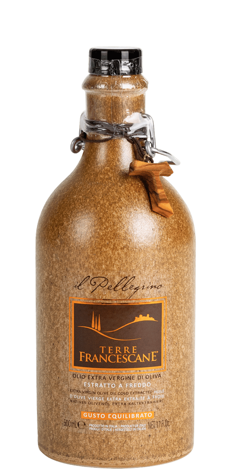 'Il Pellegrino' Olio Extra Vergine di Oliva Keramikflasche - Terre Francescane
