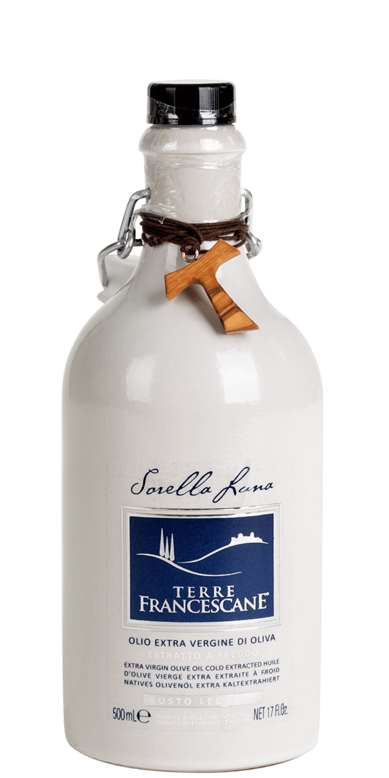 'Sorella Luna' Olio Extra Vergine di Oliva Keramikflasche - Terre Francescane
