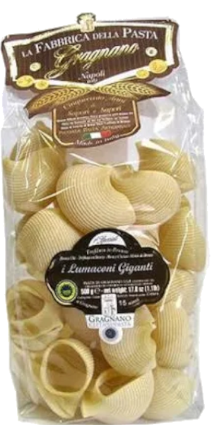 La Fabbrica della Pasta Pasta di Gragnano IGP I Lumaconi Giganti 500g