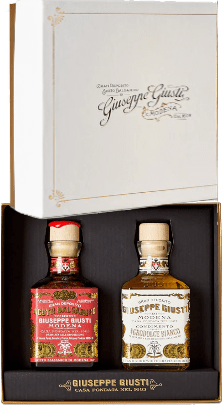 Giuseppe Giusti Geschenkbox mit Aceto Balsamico Il Denso 3 + Condimento Bianco