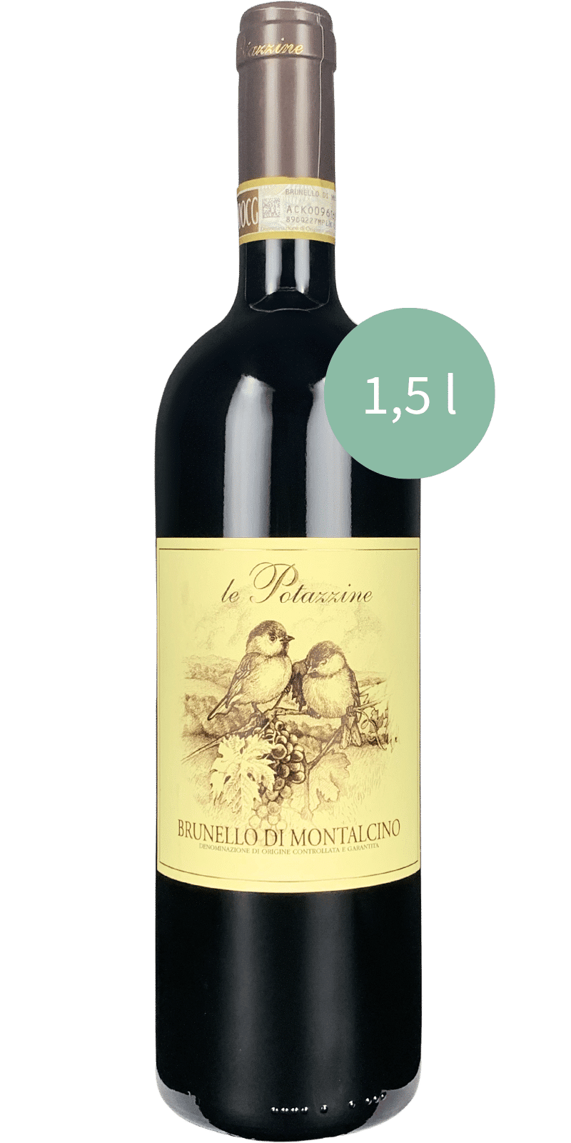 Brunello di Montalcino DOCG Le Potazzine: Ein Meisterwerk aus Montalcino - 1,5 L / 2020 Brunello di Montalcino DOCG Le Potazzine: Ein Meisterwerk aus Montalcino - 1,5 L / 2020