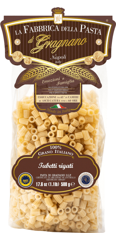 E' Tubetti Rigati IGP 500g La Fabbrica della Pasta Pasta di Gragnano