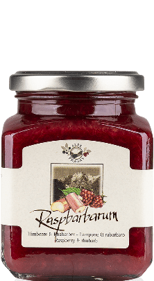 Raspbarbarum Rabarbaro e lampone Composta di frutta Alpe Pragas 335g