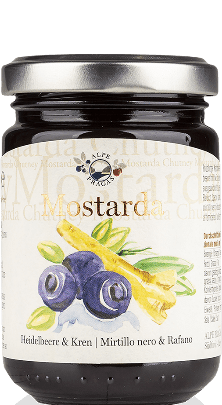 Mirtillo nero e rafano mostarda Alpe Pragas 160g
