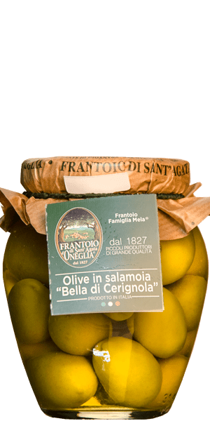 Frantoio di Sant'Agata D'Oneglia Olive in Salamoia 'Bella di Cerignola' 290g