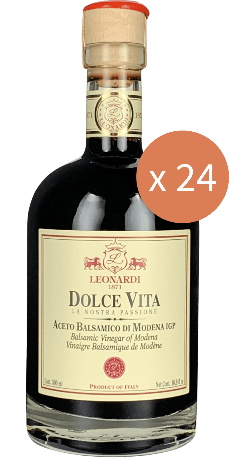 24er Sparpaket - Acetaia Leonardi Dolce Vita Aceto Balsamico di Modena IGP 500ml