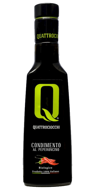 Quattrocciocchi Olio Extra Vergine condimento al peperoncino BIO 250ml